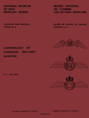 cover image of Chronology of Canadian military aviation
